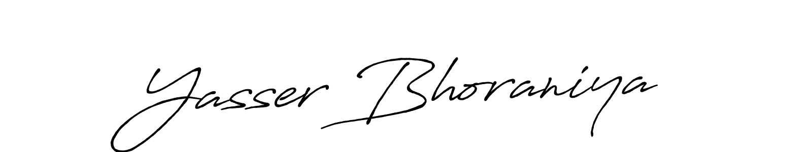 It looks lik you need a new signature style for name Yasser Bhoraniya. Design unique handwritten (Antro_Vectra_Bolder) signature with our free signature maker in just a few clicks. Yasser Bhoraniya signature style 7 images and pictures png