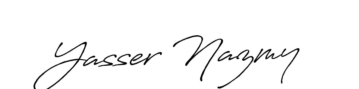 How to Draw Yasser Nazmy signature style? Antro_Vectra_Bolder is a latest design signature styles for name Yasser Nazmy. Yasser Nazmy signature style 7 images and pictures png