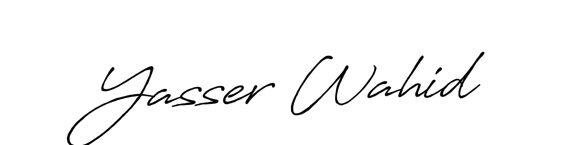 Use a signature maker to create a handwritten signature online. With this signature software, you can design (Antro_Vectra_Bolder) your own signature for name Yasser Wahid. Yasser Wahid signature style 7 images and pictures png