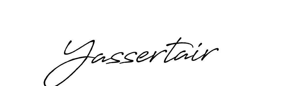 Make a beautiful signature design for name Yassertair. With this signature (Antro_Vectra_Bolder) style, you can create a handwritten signature for free. Yassertair signature style 7 images and pictures png