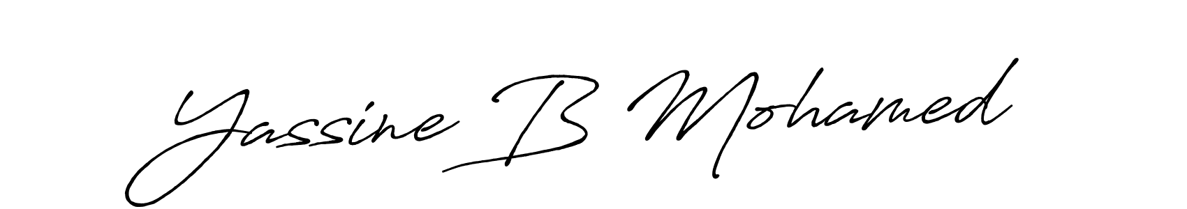 Design your own signature with our free online signature maker. With this signature software, you can create a handwritten (Antro_Vectra_Bolder) signature for name Yassine B Mohamed. Yassine B Mohamed signature style 7 images and pictures png
