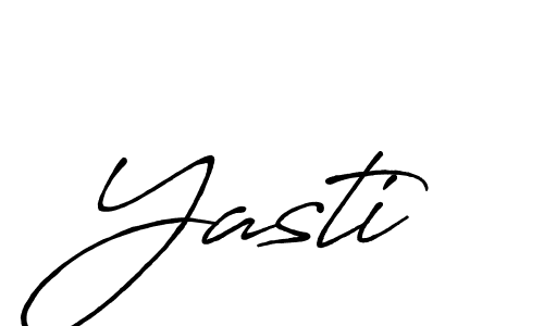 Yasti stylish signature style. Best Handwritten Sign (Antro_Vectra_Bolder) for my name. Handwritten Signature Collection Ideas for my name Yasti. Yasti signature style 7 images and pictures png