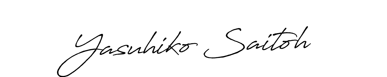 How to make Yasuhiko Saitoh name signature. Use Antro_Vectra_Bolder style for creating short signs online. This is the latest handwritten sign. Yasuhiko Saitoh signature style 7 images and pictures png
