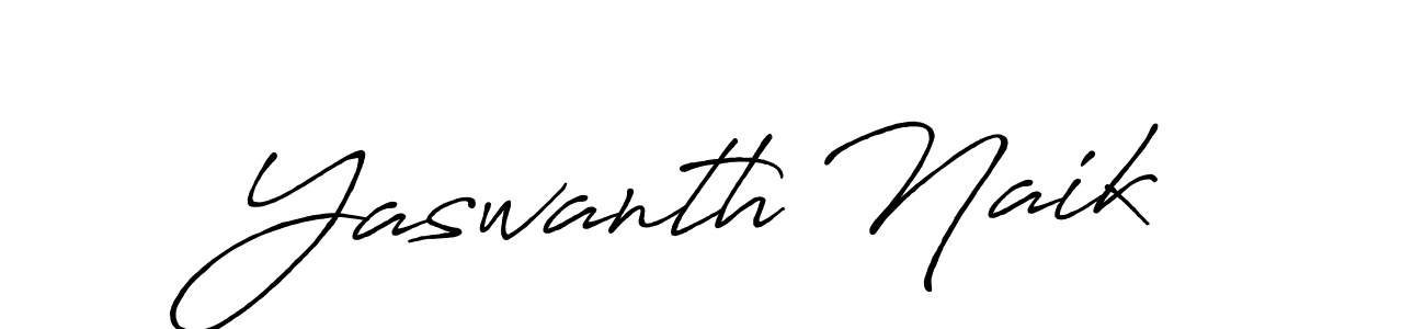 Make a beautiful signature design for name Yaswanth Naik. With this signature (Antro_Vectra_Bolder) style, you can create a handwritten signature for free. Yaswanth Naik signature style 7 images and pictures png