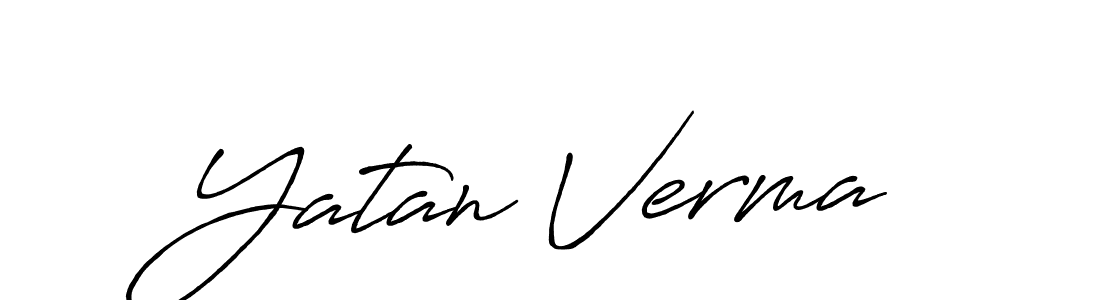 The best way (Antro_Vectra_Bolder) to make a short signature is to pick only two or three words in your name. The name Yatan Verma include a total of six letters. For converting this name. Yatan Verma signature style 7 images and pictures png