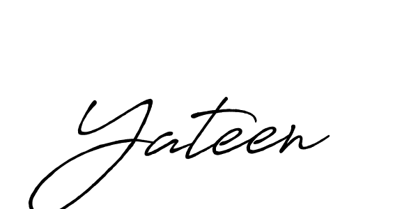 Create a beautiful signature design for name Yateen. With this signature (Antro_Vectra_Bolder) fonts, you can make a handwritten signature for free. Yateen signature style 7 images and pictures png