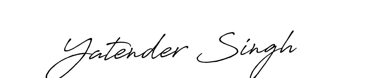 Yatender Singh stylish signature style. Best Handwritten Sign (Antro_Vectra_Bolder) for my name. Handwritten Signature Collection Ideas for my name Yatender Singh. Yatender Singh signature style 7 images and pictures png