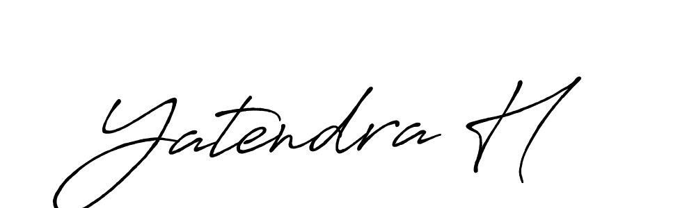 Design your own signature with our free online signature maker. With this signature software, you can create a handwritten (Antro_Vectra_Bolder) signature for name Yatendra H. Yatendra H signature style 7 images and pictures png