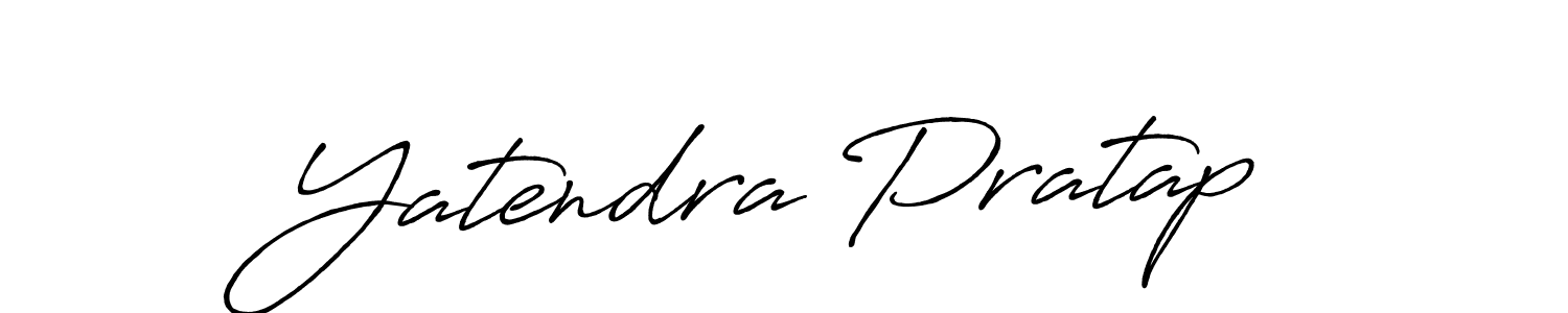 Use a signature maker to create a handwritten signature online. With this signature software, you can design (Antro_Vectra_Bolder) your own signature for name Yatendra Pratap. Yatendra Pratap signature style 7 images and pictures png