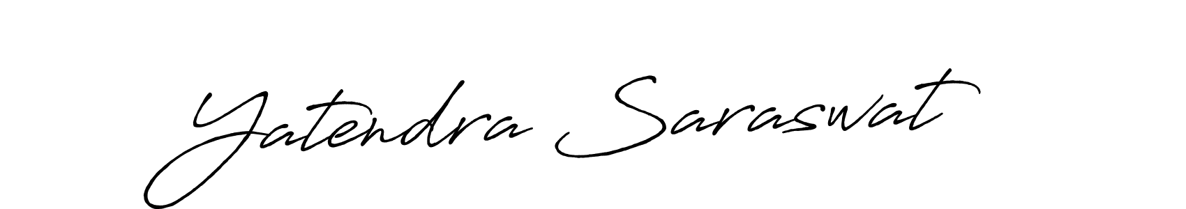 Make a beautiful signature design for name Yatendra Saraswat. With this signature (Antro_Vectra_Bolder) style, you can create a handwritten signature for free. Yatendra Saraswat signature style 7 images and pictures png