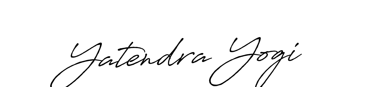 Create a beautiful signature design for name Yatendra Yogi. With this signature (Antro_Vectra_Bolder) fonts, you can make a handwritten signature for free. Yatendra Yogi signature style 7 images and pictures png