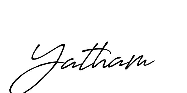 Create a beautiful signature design for name Yatham. With this signature (Antro_Vectra_Bolder) fonts, you can make a handwritten signature for free. Yatham signature style 7 images and pictures png