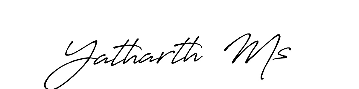 Make a beautiful signature design for name Yatharth  Ms. With this signature (Antro_Vectra_Bolder) style, you can create a handwritten signature for free. Yatharth  Ms signature style 7 images and pictures png