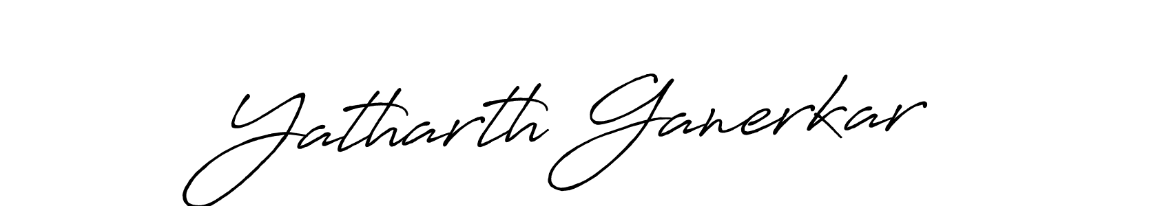 Yatharth Ganerkar stylish signature style. Best Handwritten Sign (Antro_Vectra_Bolder) for my name. Handwritten Signature Collection Ideas for my name Yatharth Ganerkar. Yatharth Ganerkar signature style 7 images and pictures png