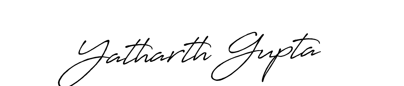 Create a beautiful signature design for name Yatharth Gupta. With this signature (Antro_Vectra_Bolder) fonts, you can make a handwritten signature for free. Yatharth Gupta signature style 7 images and pictures png