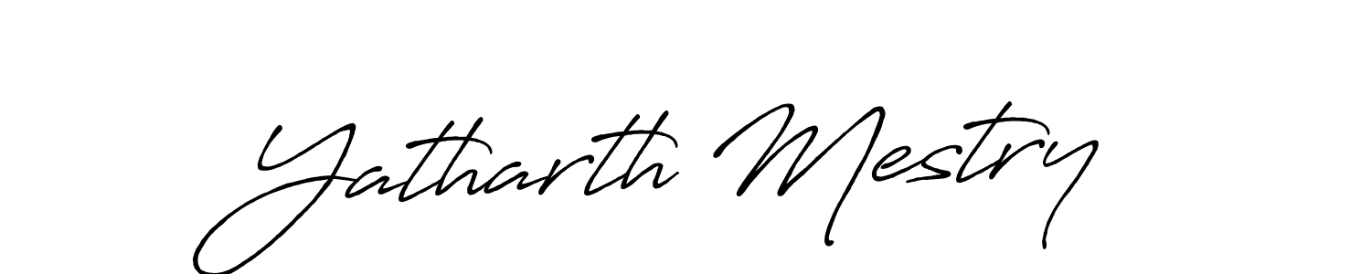 Design your own signature with our free online signature maker. With this signature software, you can create a handwritten (Antro_Vectra_Bolder) signature for name Yatharth Mestry. Yatharth Mestry signature style 7 images and pictures png
