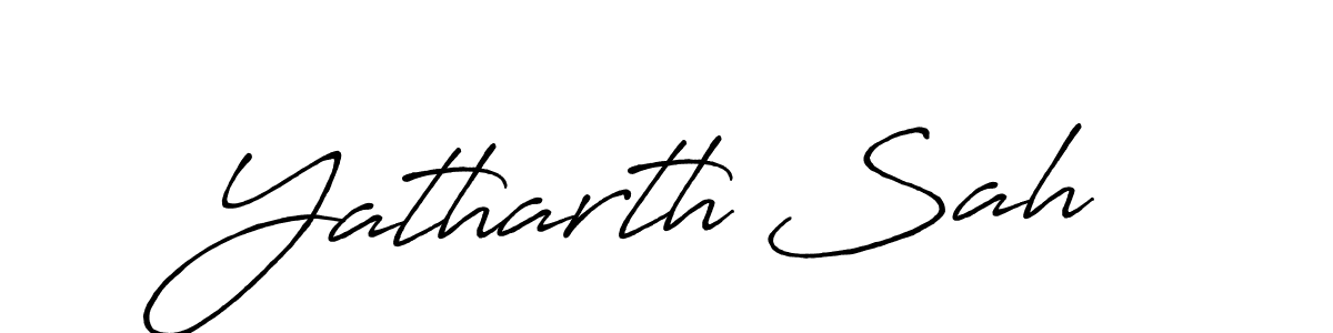 Yatharth Sah stylish signature style. Best Handwritten Sign (Antro_Vectra_Bolder) for my name. Handwritten Signature Collection Ideas for my name Yatharth Sah. Yatharth Sah signature style 7 images and pictures png