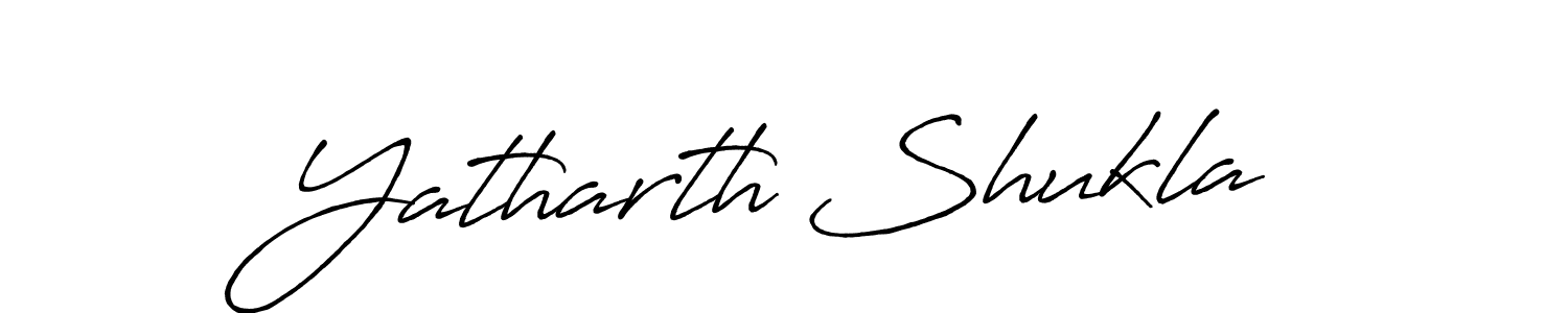 Make a beautiful signature design for name Yatharth Shukla. With this signature (Antro_Vectra_Bolder) style, you can create a handwritten signature for free. Yatharth Shukla signature style 7 images and pictures png