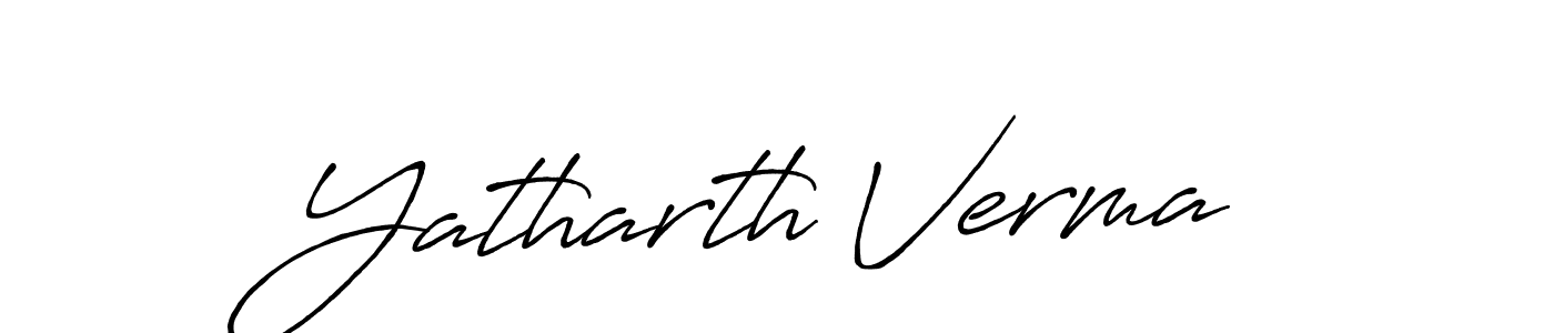 This is the best signature style for the Yatharth Verma name. Also you like these signature font (Antro_Vectra_Bolder). Mix name signature. Yatharth Verma signature style 7 images and pictures png