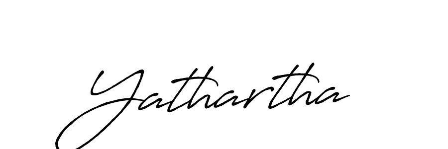 Use a signature maker to create a handwritten signature online. With this signature software, you can design (Antro_Vectra_Bolder) your own signature for name Yathartha. Yathartha signature style 7 images and pictures png