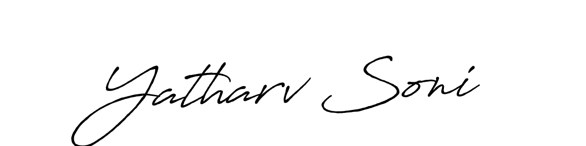 How to Draw Yatharv Soni signature style? Antro_Vectra_Bolder is a latest design signature styles for name Yatharv Soni. Yatharv Soni signature style 7 images and pictures png
