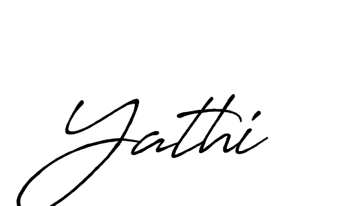 Use a signature maker to create a handwritten signature online. With this signature software, you can design (Antro_Vectra_Bolder) your own signature for name Yathi. Yathi signature style 7 images and pictures png