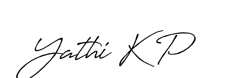 Also we have Yathi K P name is the best signature style. Create professional handwritten signature collection using Antro_Vectra_Bolder autograph style. Yathi K P signature style 7 images and pictures png