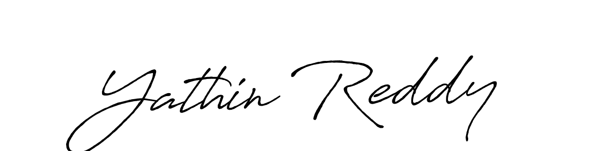 Yathin Reddy stylish signature style. Best Handwritten Sign (Antro_Vectra_Bolder) for my name. Handwritten Signature Collection Ideas for my name Yathin Reddy. Yathin Reddy signature style 7 images and pictures png