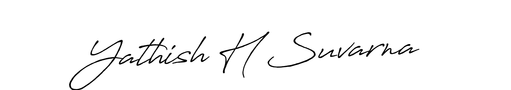 How to make Yathish H Suvarna signature? Antro_Vectra_Bolder is a professional autograph style. Create handwritten signature for Yathish H Suvarna name. Yathish H Suvarna signature style 7 images and pictures png