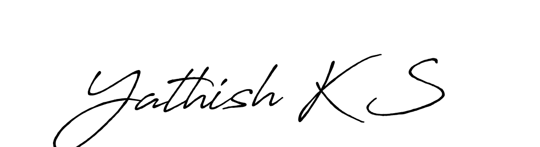 It looks lik you need a new signature style for name Yathish K S. Design unique handwritten (Antro_Vectra_Bolder) signature with our free signature maker in just a few clicks. Yathish K S signature style 7 images and pictures png