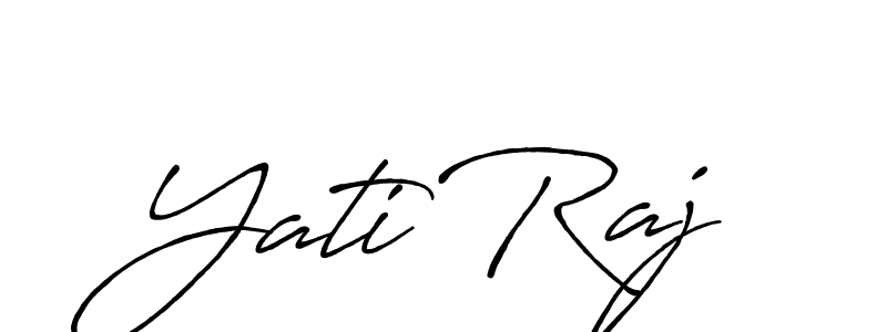 Create a beautiful signature design for name Yati Raj. With this signature (Antro_Vectra_Bolder) fonts, you can make a handwritten signature for free. Yati Raj signature style 7 images and pictures png