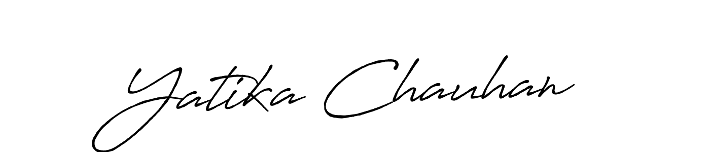 Design your own signature with our free online signature maker. With this signature software, you can create a handwritten (Antro_Vectra_Bolder) signature for name Yatika Chauhan. Yatika Chauhan signature style 7 images and pictures png