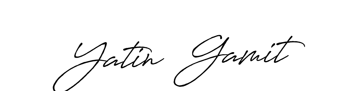 It looks lik you need a new signature style for name Yatin  Gamit. Design unique handwritten (Antro_Vectra_Bolder) signature with our free signature maker in just a few clicks. Yatin  Gamit signature style 7 images and pictures png