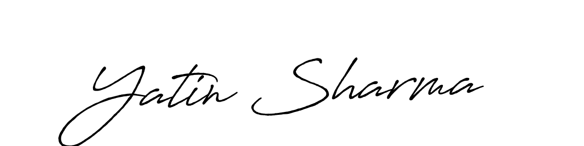 Yatin Sharma stylish signature style. Best Handwritten Sign (Antro_Vectra_Bolder) for my name. Handwritten Signature Collection Ideas for my name Yatin Sharma. Yatin Sharma signature style 7 images and pictures png