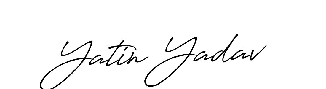 Design your own signature with our free online signature maker. With this signature software, you can create a handwritten (Antro_Vectra_Bolder) signature for name Yatin Yadav. Yatin Yadav signature style 7 images and pictures png