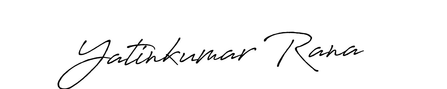 Create a beautiful signature design for name Yatinkumar Rana. With this signature (Antro_Vectra_Bolder) fonts, you can make a handwritten signature for free. Yatinkumar Rana signature style 7 images and pictures png