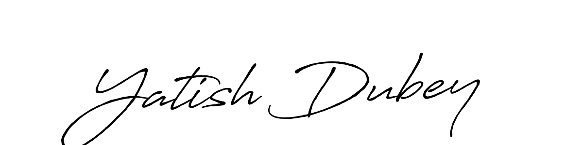 Make a beautiful signature design for name Yatish Dubey. With this signature (Antro_Vectra_Bolder) style, you can create a handwritten signature for free. Yatish Dubey signature style 7 images and pictures png