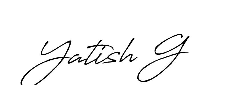 You can use this online signature creator to create a handwritten signature for the name Yatish G. This is the best online autograph maker. Yatish G signature style 7 images and pictures png
