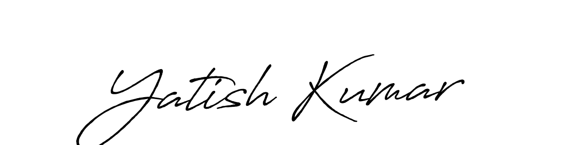 Design your own signature with our free online signature maker. With this signature software, you can create a handwritten (Antro_Vectra_Bolder) signature for name Yatish Kumar. Yatish Kumar signature style 7 images and pictures png