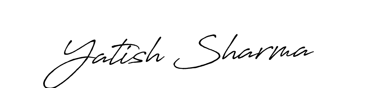 Create a beautiful signature design for name Yatish Sharma. With this signature (Antro_Vectra_Bolder) fonts, you can make a handwritten signature for free. Yatish Sharma signature style 7 images and pictures png