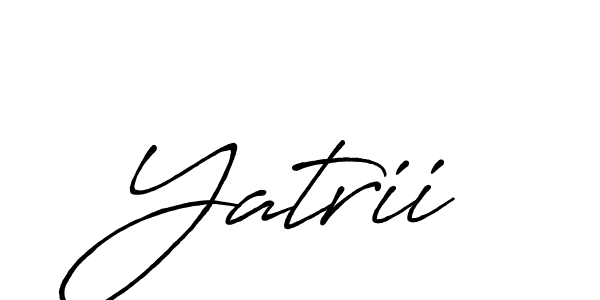 How to make Yatrii name signature. Use Antro_Vectra_Bolder style for creating short signs online. This is the latest handwritten sign. Yatrii signature style 7 images and pictures png