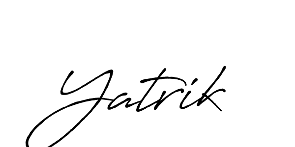 It looks lik you need a new signature style for name Yatrik. Design unique handwritten (Antro_Vectra_Bolder) signature with our free signature maker in just a few clicks. Yatrik signature style 7 images and pictures png