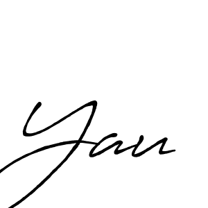 How to make Yau signature? Antro_Vectra_Bolder is a professional autograph style. Create handwritten signature for Yau name. Yau signature style 7 images and pictures png