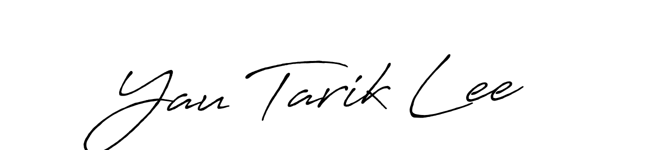 Use a signature maker to create a handwritten signature online. With this signature software, you can design (Antro_Vectra_Bolder) your own signature for name Yau Tarik Lee. Yau Tarik Lee signature style 7 images and pictures png