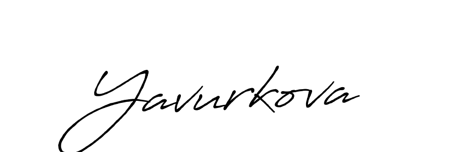 How to make Yavurkova name signature. Use Antro_Vectra_Bolder style for creating short signs online. This is the latest handwritten sign. Yavurkova signature style 7 images and pictures png