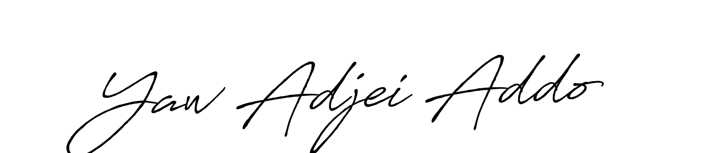 Yaw Adjei Addo stylish signature style. Best Handwritten Sign (Antro_Vectra_Bolder) for my name. Handwritten Signature Collection Ideas for my name Yaw Adjei Addo. Yaw Adjei Addo signature style 7 images and pictures png