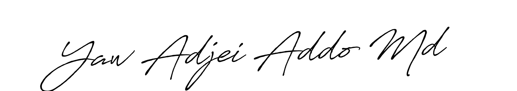 You should practise on your own different ways (Antro_Vectra_Bolder) to write your name (Yaw Adjei Addo Md) in signature. don't let someone else do it for you. Yaw Adjei Addo Md signature style 7 images and pictures png