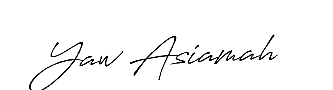 How to make Yaw Asiamah name signature. Use Antro_Vectra_Bolder style for creating short signs online. This is the latest handwritten sign. Yaw Asiamah signature style 7 images and pictures png