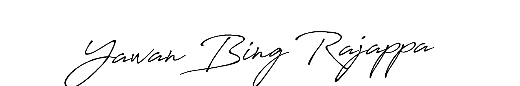 Create a beautiful signature design for name Yawan Bing Rajappa. With this signature (Antro_Vectra_Bolder) fonts, you can make a handwritten signature for free. Yawan Bing Rajappa signature style 7 images and pictures png