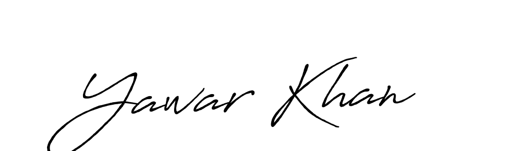 Make a beautiful signature design for name Yawar Khan. With this signature (Antro_Vectra_Bolder) style, you can create a handwritten signature for free. Yawar Khan signature style 7 images and pictures png